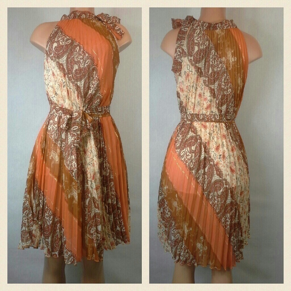 Orange Summer Dress Size 8